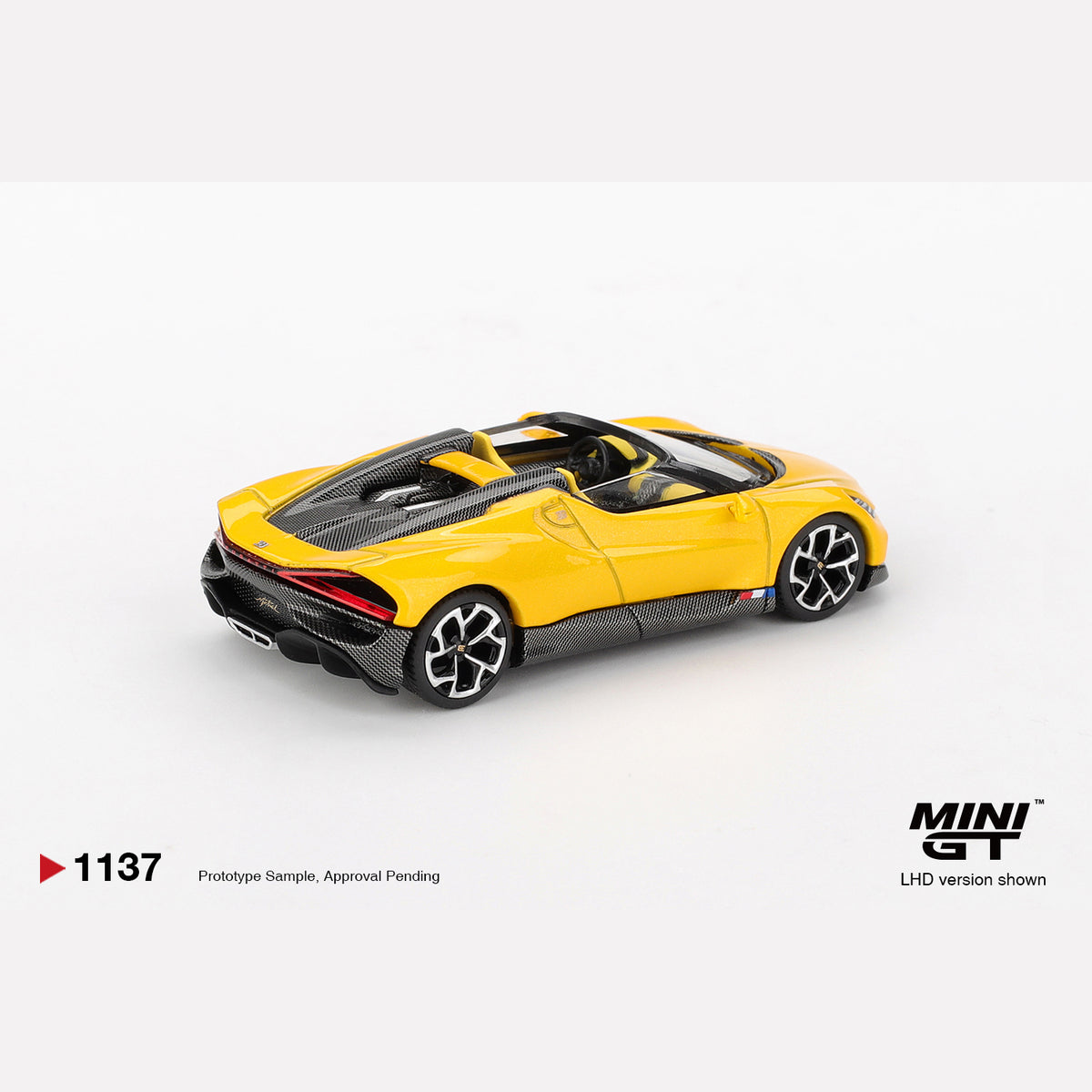 MiniGT #1137 Bugatti W16 Mistral Yellow (LHD)