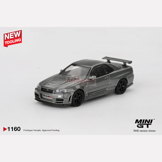 MiniGT #1160 Nissan Skyline GT-R Dark Metal Gray (NISMO BNR34 CRS Version) (RHD)