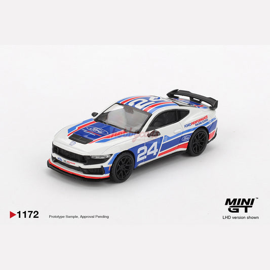 MiniGT #1172 Ford Mustang Dark Horse #24 Ford Performance Racing School (LHD)