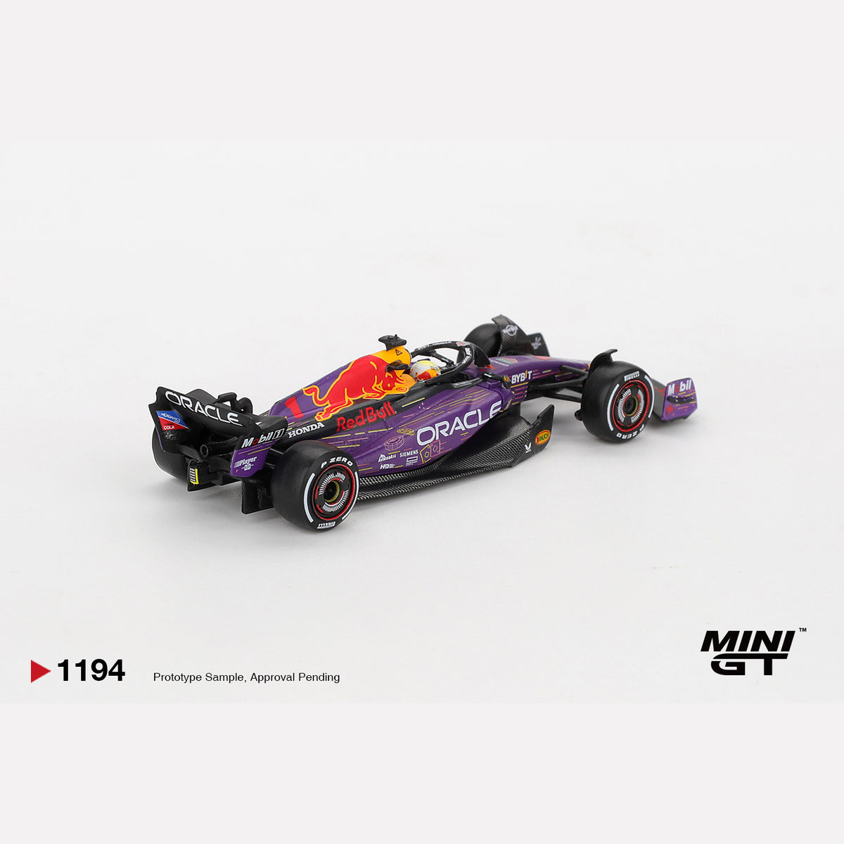 MiniGT #1194 Oracle Red Bull Racing RB19 #1 Max Verstappen 2023 F1 2023 Las Vegas GP Winner
