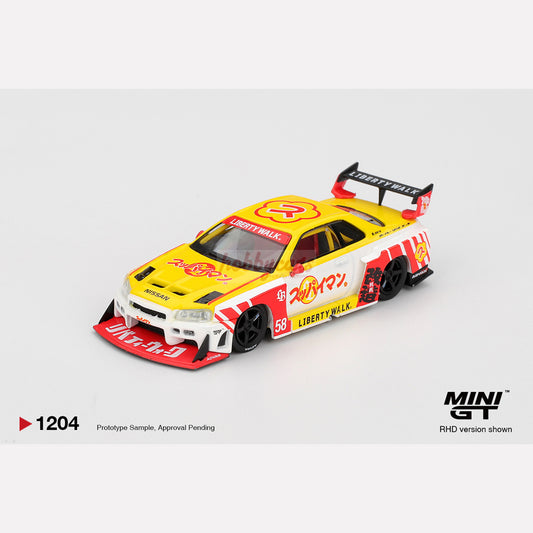 MiniGT #1204 Nissan LB-ER34 Super Silhouette SKYLINE Suppaiman Okinawa (Blister)