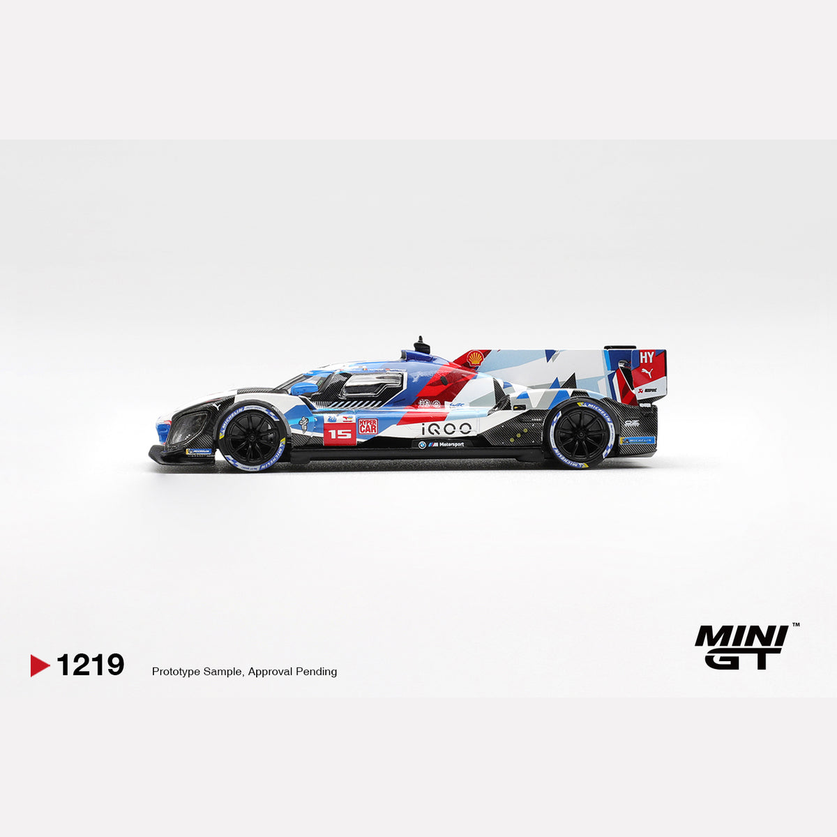 MiniGT #1219 BMW M Hybrid V8 Hypercar #15 BMW M TEAM WRT 2024 Le Mans 24 Hrs (LHD)