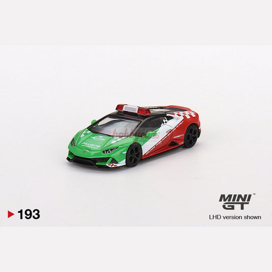 MiniGT #193 Lamborghini Huracán EVO Bologna Airport 2020 Follow-Me Car (LHD)