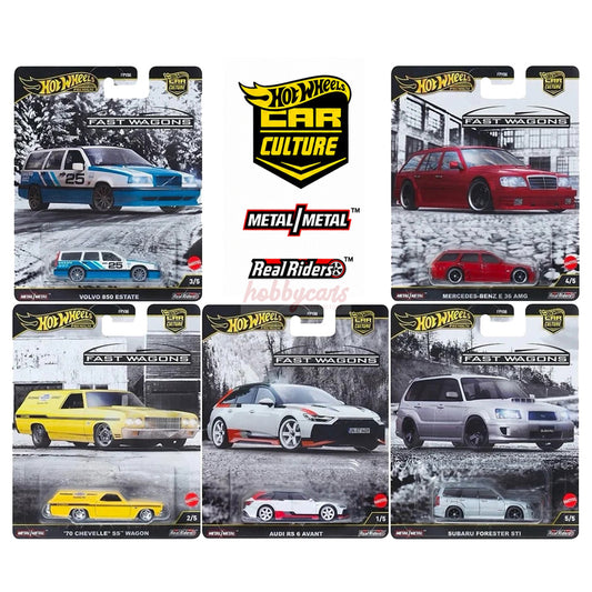Hot Wheels [2025 Fast Wagons] Set of 5 Cars