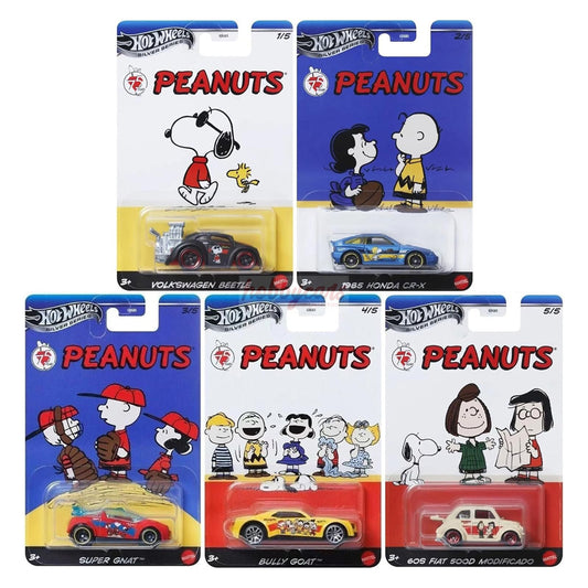 Hot Wheels [2025 Peanuts Series] Set of 5 Cars