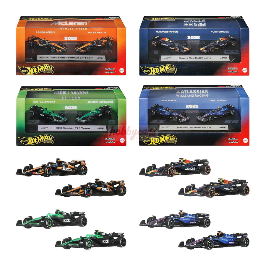 Hot Wheels [2026 Formula 1 -2 Pack] Mix 2 - Set of 4