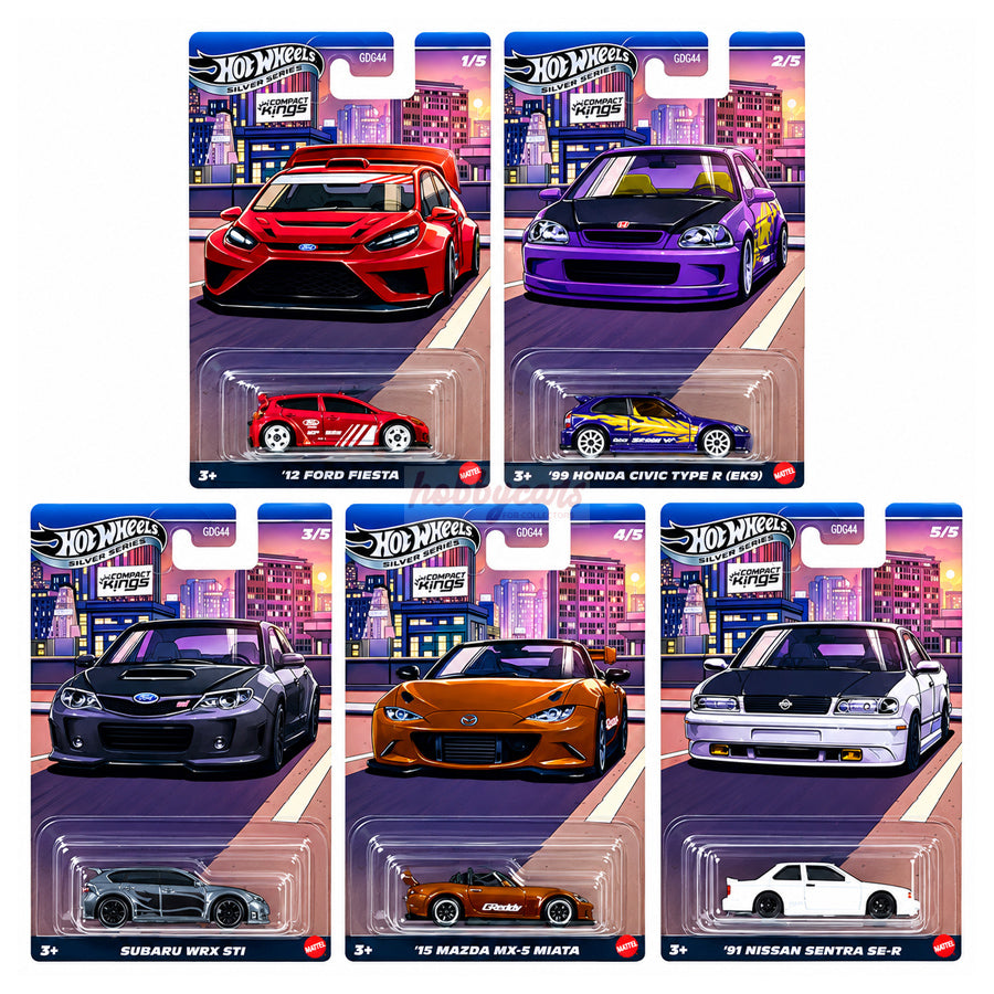 Hot Wheels [2025 Compact Kings] Set of 5 Cars