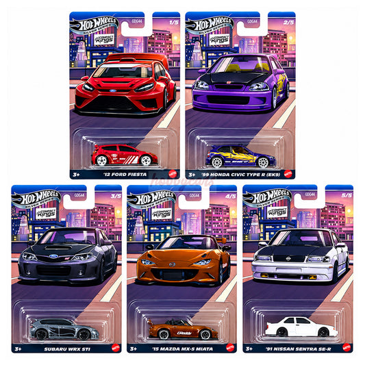 Hot Wheels [2025 Compact Kings] Set of 5 Cars (Damaged)