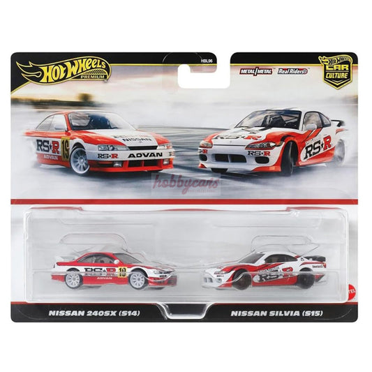 Hot Wheels 2 Twin Pack Nissan 240SX (S14), Nissan Silvia (S15) (Damaged)