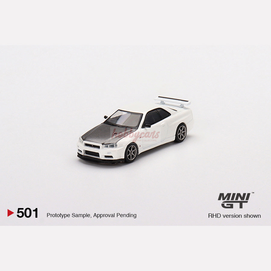 MiniGT #501 Nissan Skyline GT-R (R34) V-Spec II N1 White (RHD)