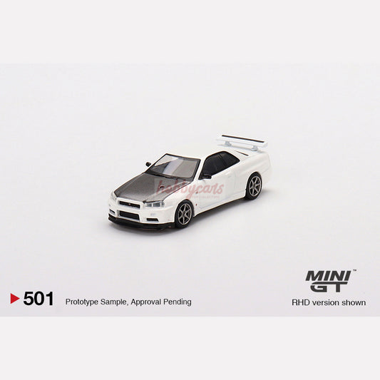 MiniGT #501 Nissan Skyline GT-R (R34) V-Spec II N1 White (RHD)