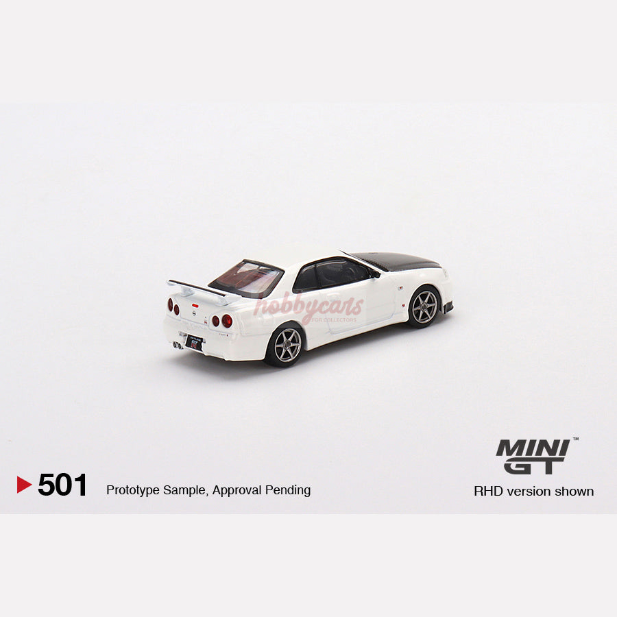 MiniGT #501 Nissan Skyline GT-R (R34) V-Spec II N1 White (RHD)