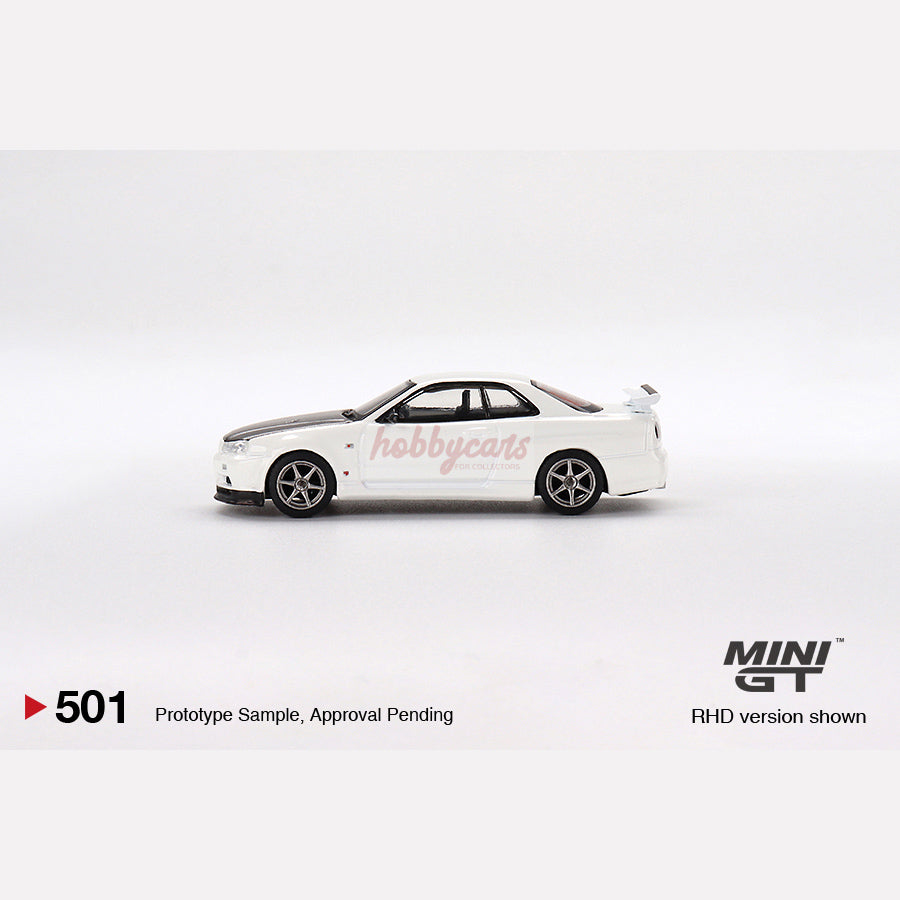 MiniGT #501 Nissan Skyline GT-R (R34) V-Spec II N1 White (RHD)