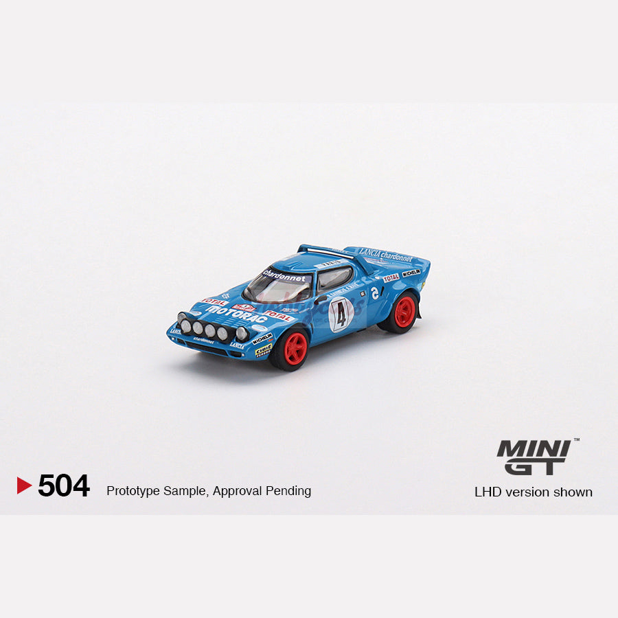 MiniGT #504 Lancia Stratos HF 1979 Rally Monte Carlo Winner #4 (LHD)