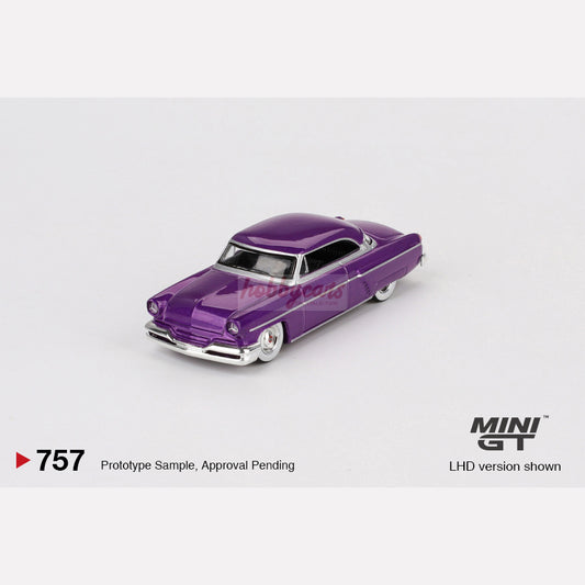 MiniGT #757 Lincoln Capri Hot Rod 1954 Purple Metallic (LHD)
