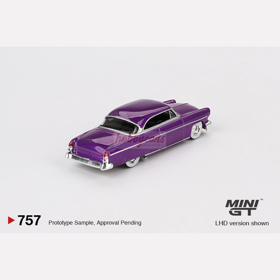 MiniGT #757 Lincoln Capri Hot Rod 1954 Purple Metallic (LHD)