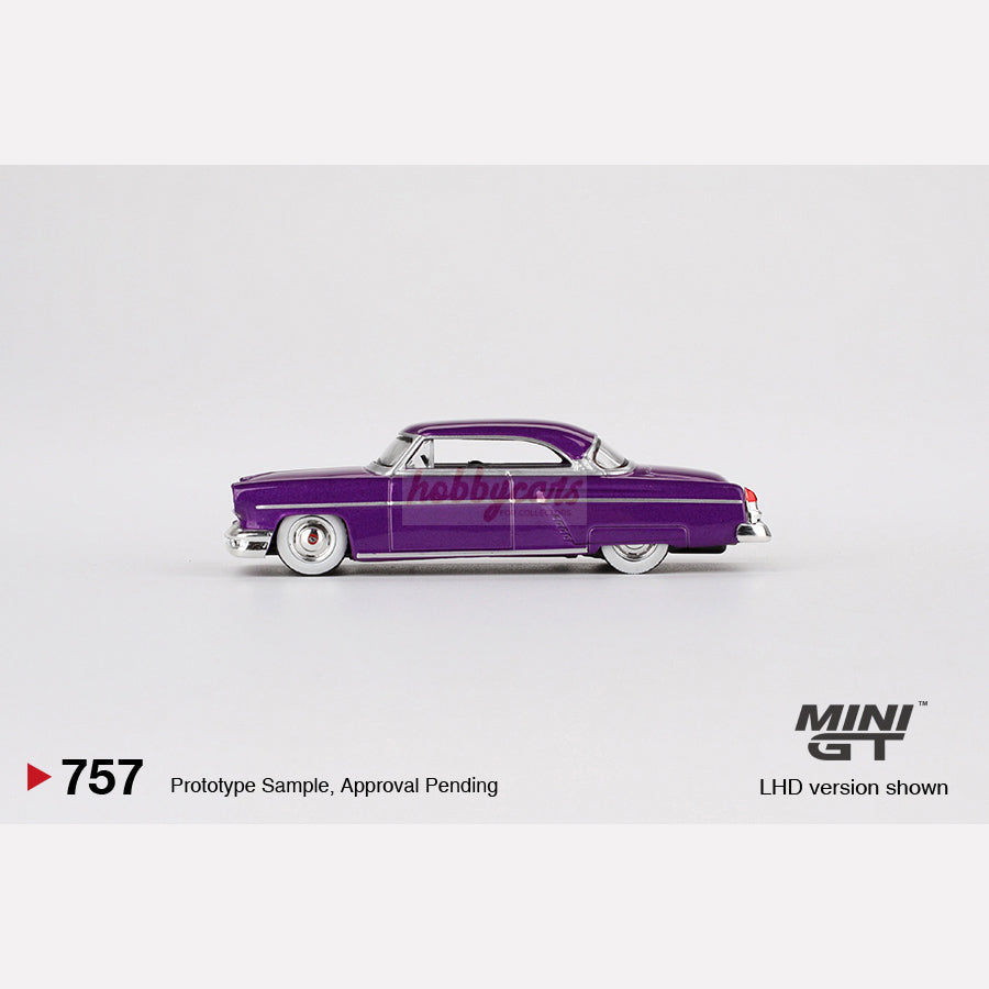 MiniGT #757 Lincoln Capri Hot Rod 1954 Purple Metallic (LHD)