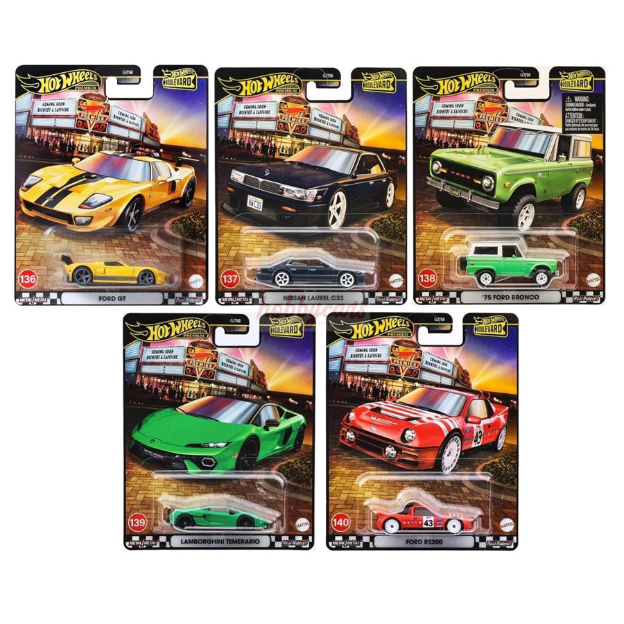 Hot Wheels [2025 Boulevard] Mix 5 - Set of 5 Cars