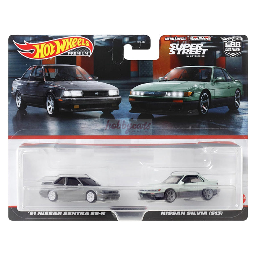 Hot Wheels 2 Twin Pack '91 Nissan Sentra SE-R, Nissan Silvia (S13)