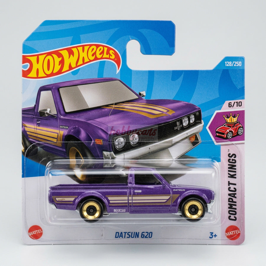 Hot Wheels Datsun 620 (Purple) Short Card (Damaged) Compact Kings 128/250