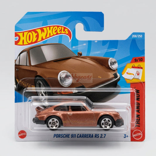 Hot Wheels Porsche 911 Carrera RS 2.7 (Brown) Short Card (Damaged) Then And Now 208/250