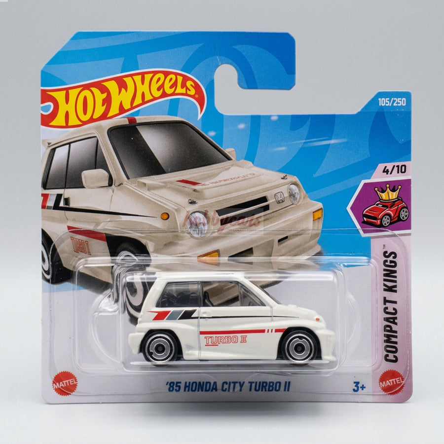 Hot Wheels '85 Honda City Turbo II (White) Short Card Compact Kings 105/250
