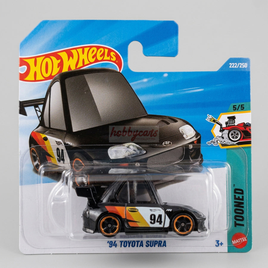 Hot Wheels '94 Toyota Supra (Black) Short Card (Damaged) Tooned 222/250