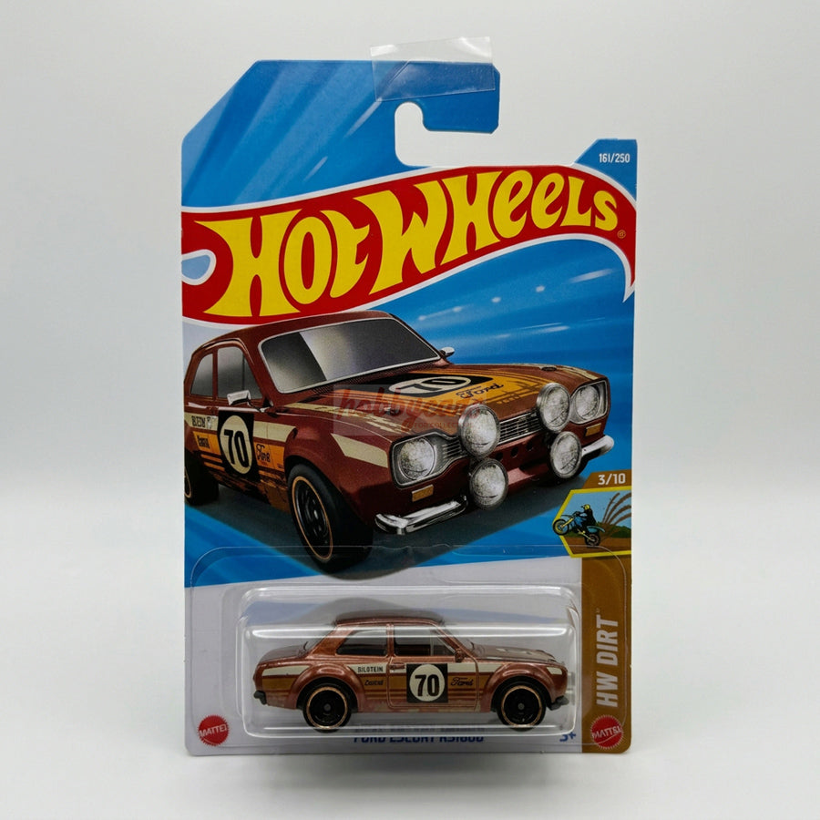 Hot Wheels '70 Ford Escort RS1600 (Brown) Long Card (Damaged) HW Dirt 161/250