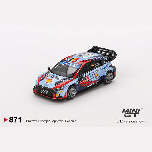 MiniGT #871 Hyundai i20 N Rally1 Hybrid #11 2024 Rallye Monte-Carlo Winner