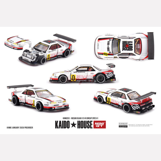 MiniGT KAIDO HOUSE #251 Nissan Silvia S13-R Circuit Spec V1