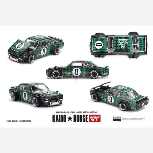MiniGT KAIDO HOUSE #249 Nissan Skyline 2000GT-R (KPGC10) Cortez V1