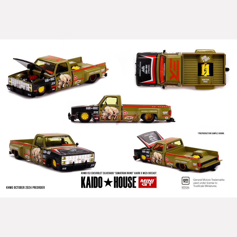 MiniGT KAIDO HOUSE #153 Chevrolet Silverado “Sumatran Rhino” KAIDO x MIZU Diecast