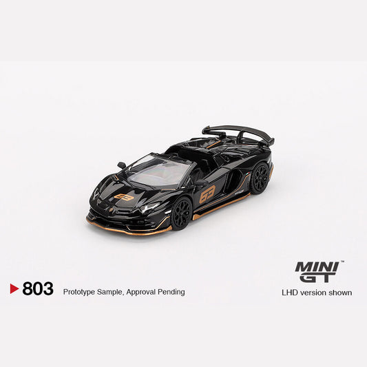 MiniGT #803 Lamborghini Aventador SVJ 63 Roadster Nero Aldebaran