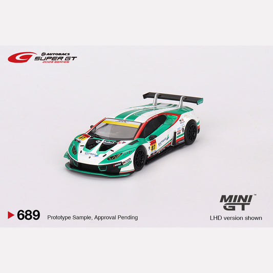 MiniGT #689 Lamborghini Huracán GT3 EVO2 #87 "Bamboo Airways Lamborghini GT3"  JLOC  2023 SUPER GT SERIES (Blister)
