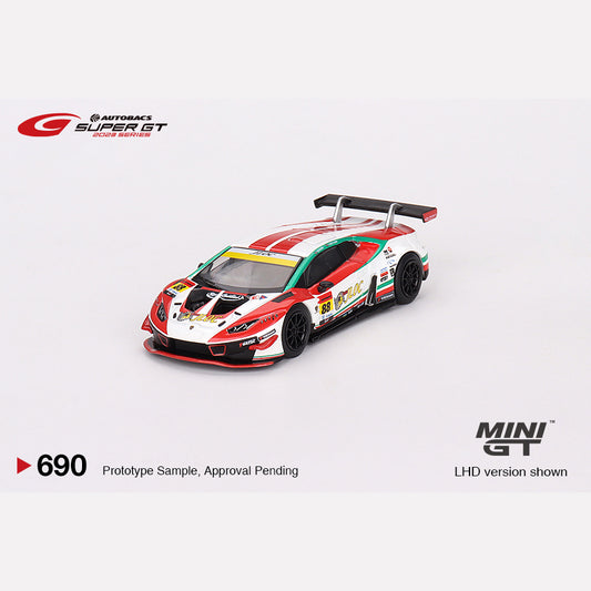 MiniGT #690 Lamborghini Huracán GT3 EVO2 #88 "JLOC Lamborghini GT3"  JLOC  2023 SUPER GT SERIES (Blister)