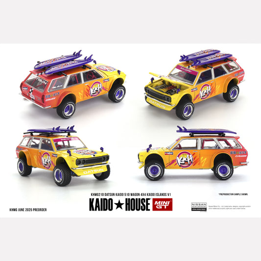 MiniGT KAIDO HOUSE #210 Datsun KAIDO 510 Wagon 4x4 Kaido ISLANDS V1