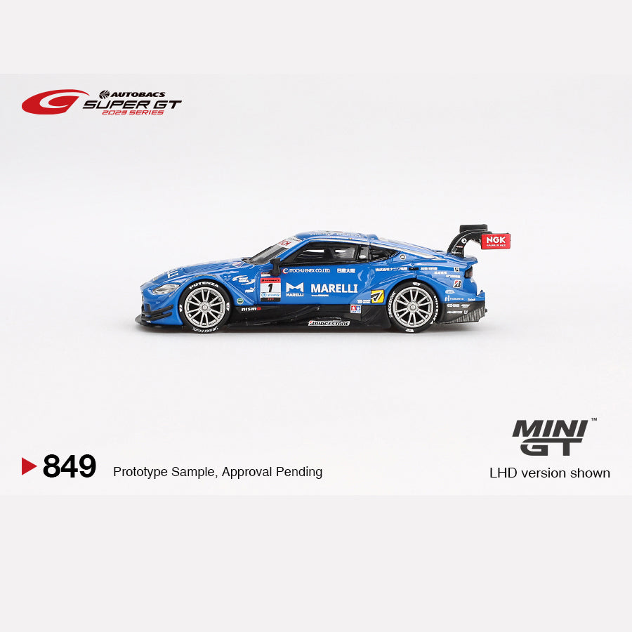 MiniGT #849 Nissan Z GT500 #1 MARELLI IMPUL Z TEAM IMPUL 2023 SUPER GT SERIES (Blister)