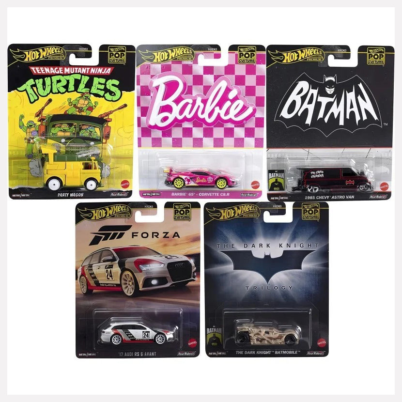 Hot Wheels [2024 Pop Culture] Mix 5 - Set of 5 Cars (Damaged)