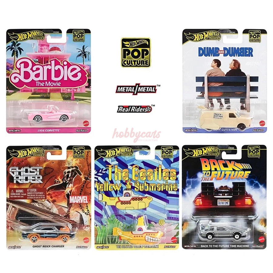 Hot Wheels [2025 Pop Culture] Mix 2 - Set of 5 Cars (Damaged)