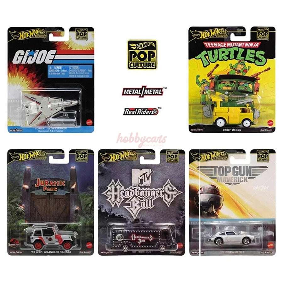 Hot Wheels [2025 Pop Culture] Mix 4 - Set of 5 Cars (Damaged)