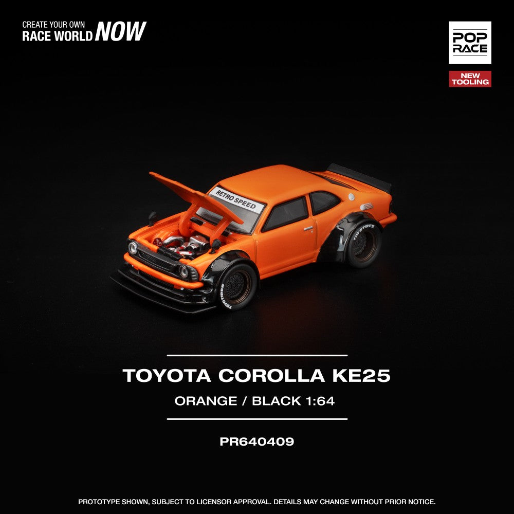 [PREORDER] Pop Race TOYOTA COROLLA KE25 ORANGE