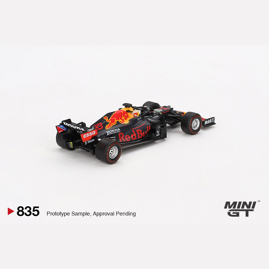 MiniGT #835 Red Bull RB16B #33 Max Verstappen 2021 Abu Dhabi Grand Prix Winner