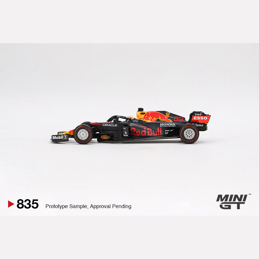 MiniGT #835 Red Bull RB16B #33 Max Verstappen 2021 Abu Dhabi Grand Prix Winner