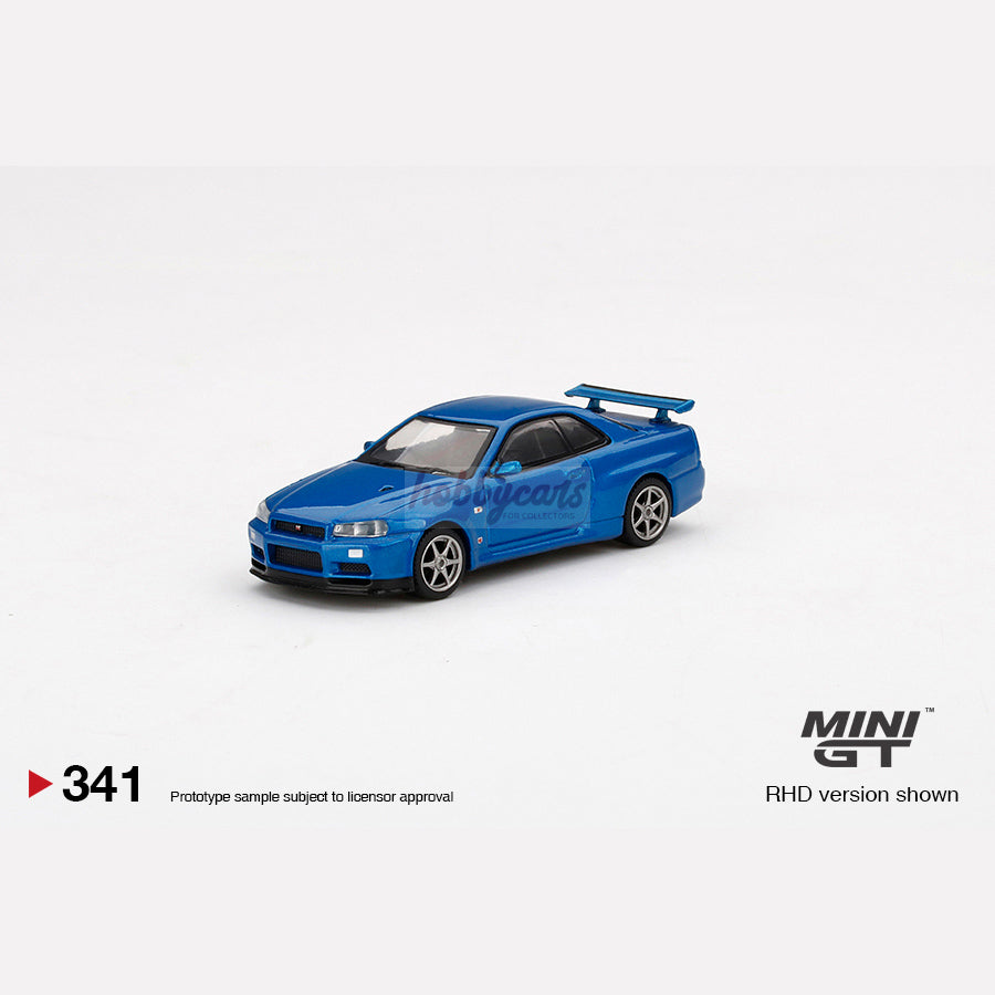 MiniGT 341 Nissan Skyline GT-R (R34) V-Spec II Bayside Blue (Blister) CHASE