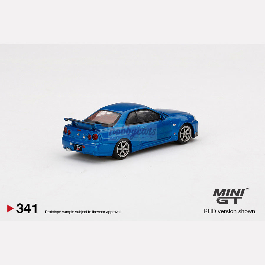 MiniGT 341 Nissan Skyline GT-R (R34) V-Spec II Bayside Blue (Blister) CHASE