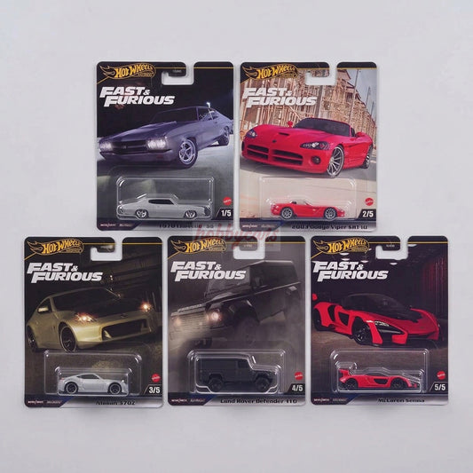 Hot Wheels [2025 Fast & Furious] Mix 1 - Set of 5 Cars