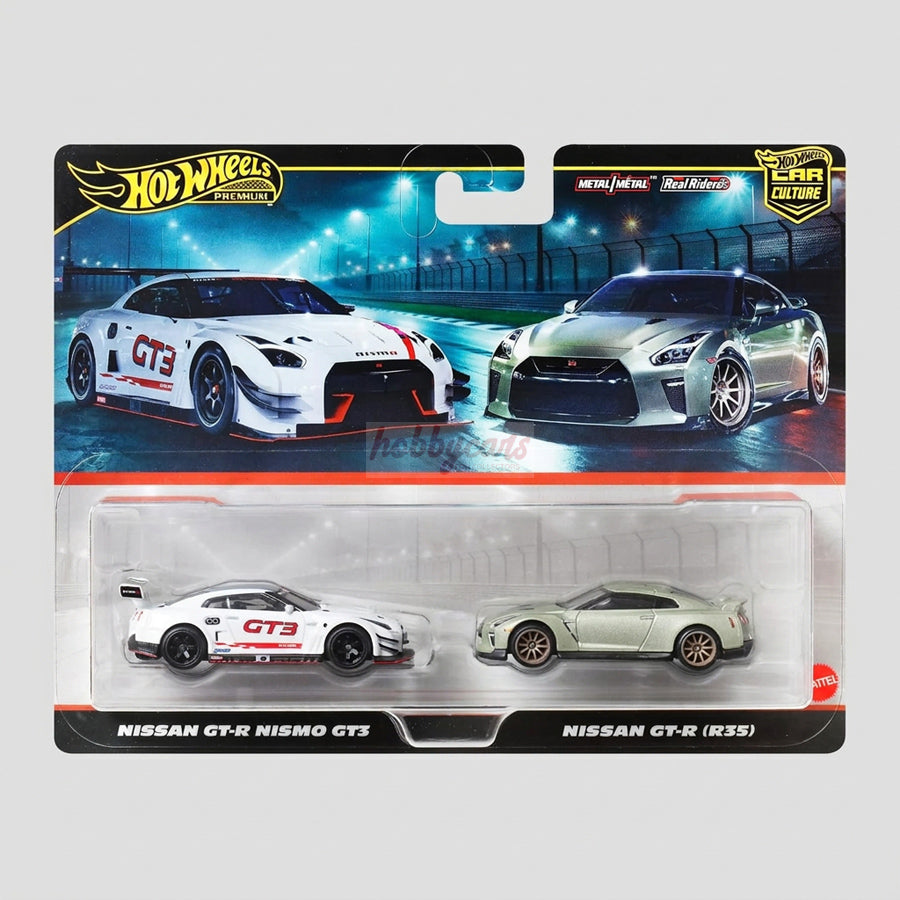 Hot Wheels 2 Twin Pack Nissan GT-R Nismo GT3, Nissan GT-R (R35)