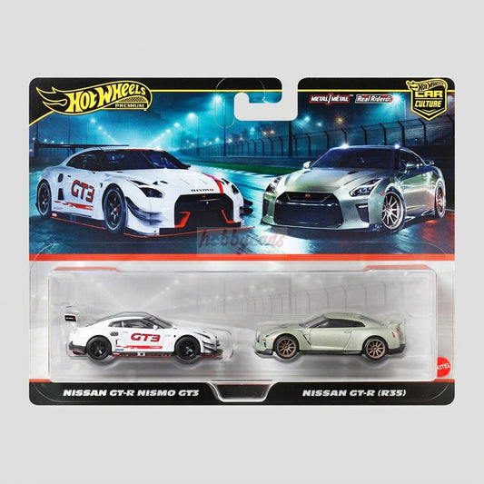 Hot Wheels 2 Twin Pack Nissan GT-R Nismo GT3, Nissan GT-R (R35)
