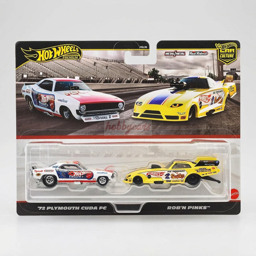 Hot Wheels 2 Twin Pack '72 Plymouth Cuda FC, Rob'n Pinks