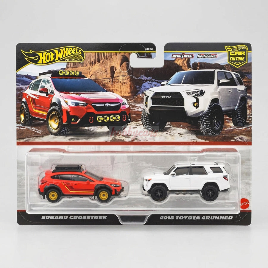 Hot Wheels 2 Twin Pack Subaru Crosstrek, 2018 Toyota 4Runner